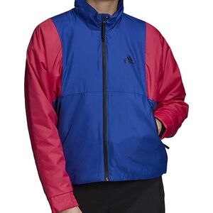 Adidas Retro Vibrant Blue and Pink Windbreaker